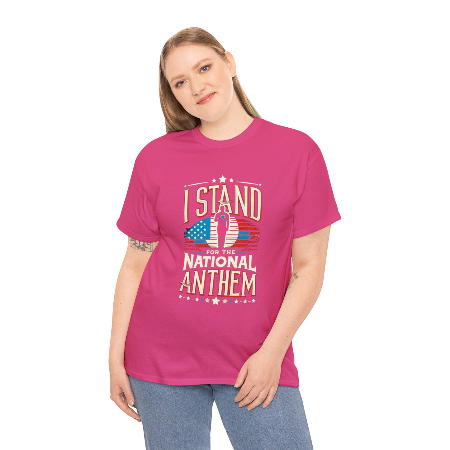 I Stand for the National Anthem Unisex Heavy Cotton Tee