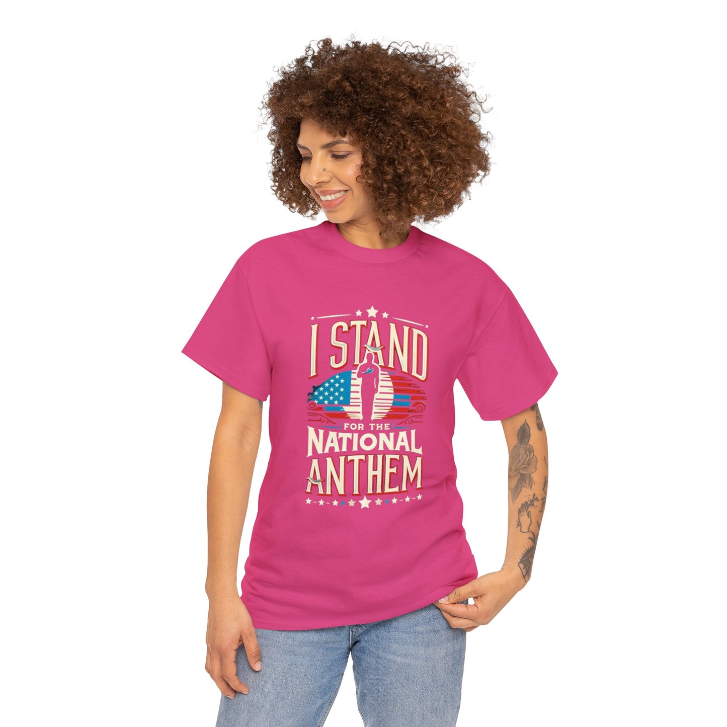 I Stand for the National Anthem Unisex Heavy Cotton Tee